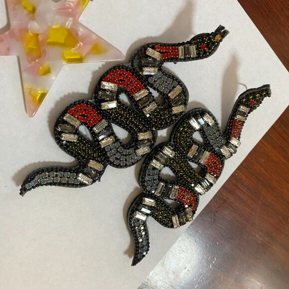 Lot of 4 beaded handmade beaded BOHO earrings - Picture 4 of 5